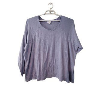 J Jill top womens size 3X blue textured knit